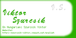 viktor szurcsik business card